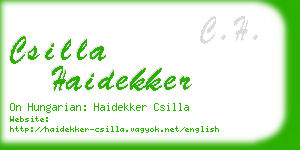 csilla haidekker business card